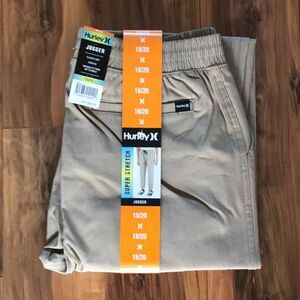 Hurley Youth Khaki Joggers, Boys Size 18-20